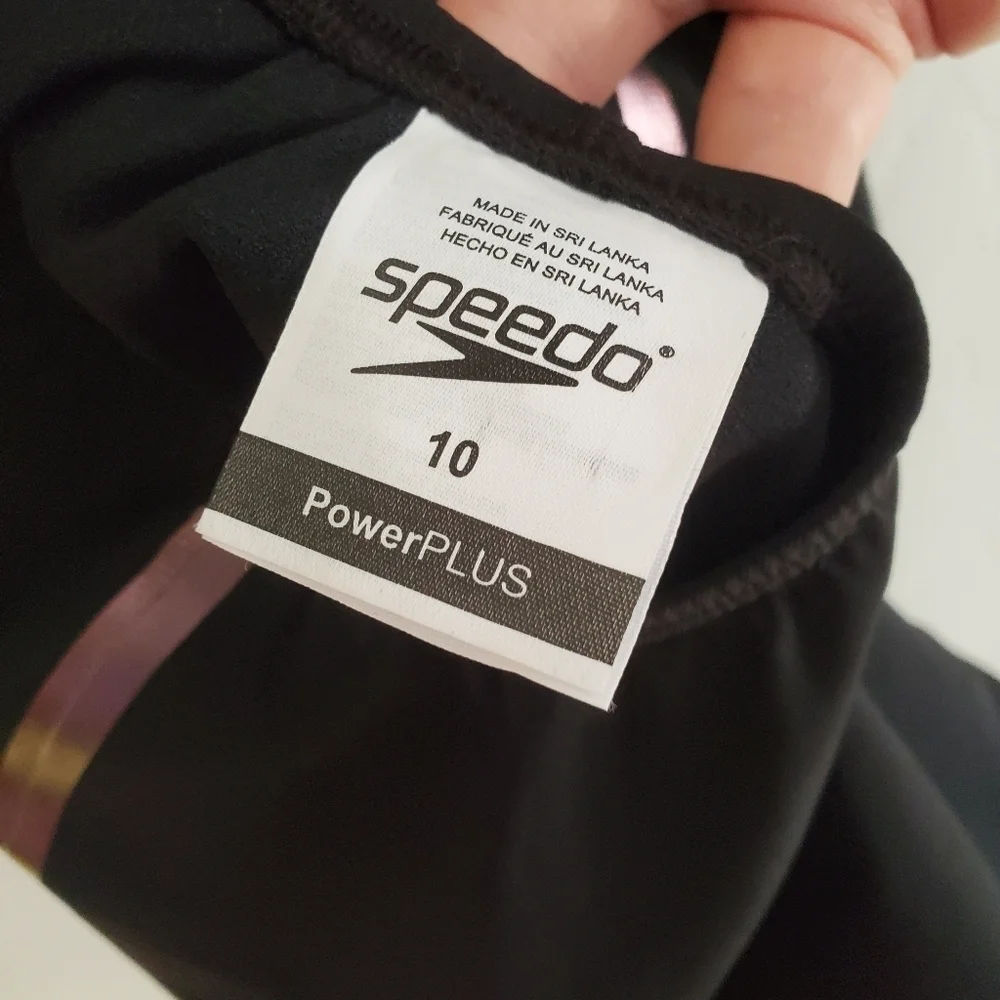 Speedo Women's Power Plus LZR Fit Thin Strap One Piece Swimsuit, 10 Black